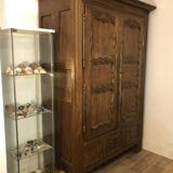Breton wedding armoire in chestnut - Dated 1869
