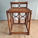 Vintage rattan bedside table