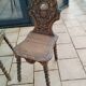Pair of old Alsatian brutalist chairs