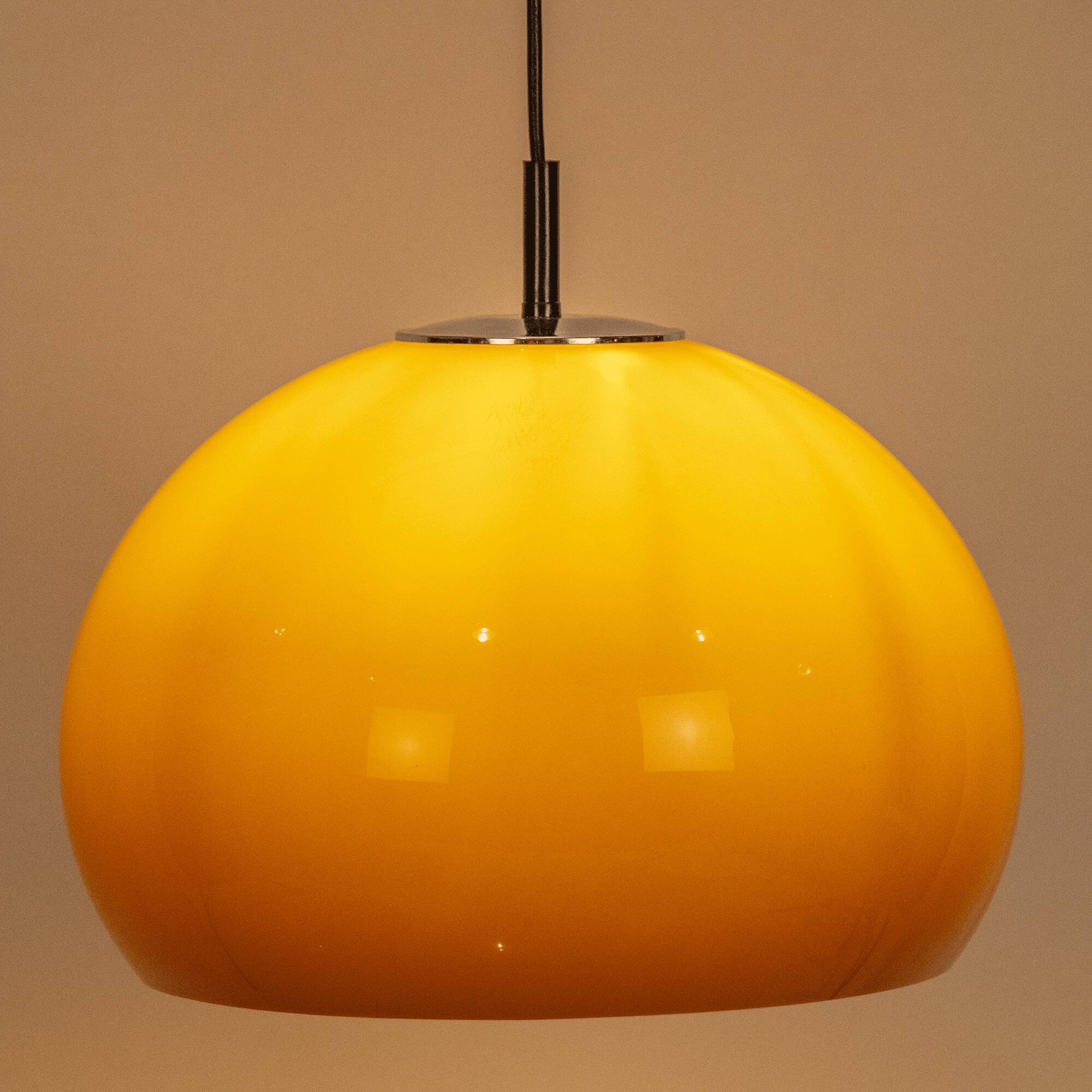 Brown space age pendant lamp