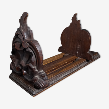 Old Extendable BookEnd of Neo-Renaissance Style in Carved Oak