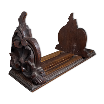 Old Extendable BookEnd of Neo-Renaissance Style in Carved Oak
