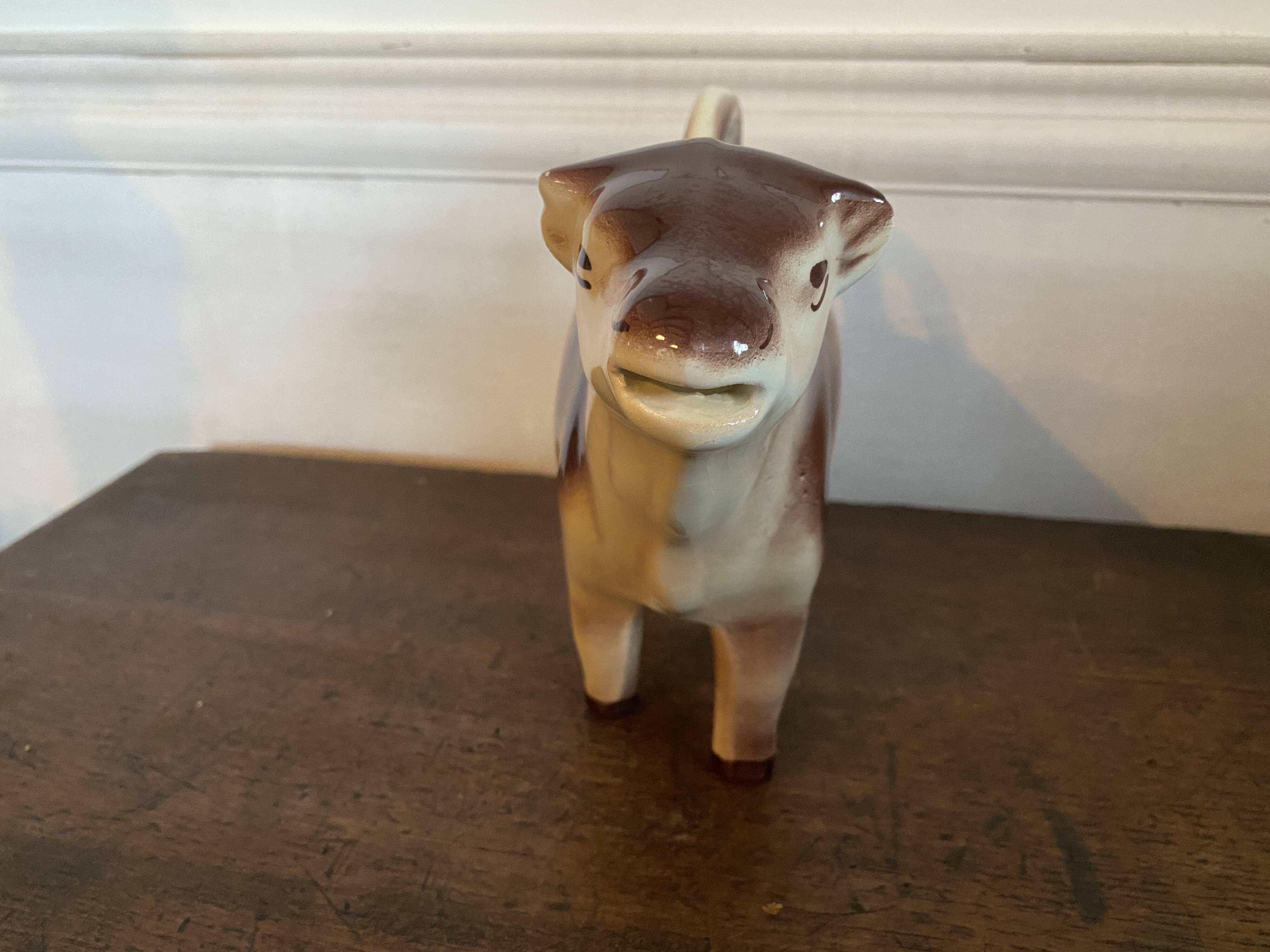 Milk jug - Cow motif - vintage ceramic