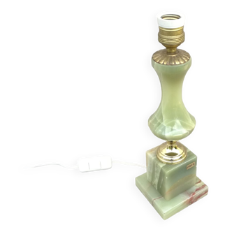 Pied de lampe en onyx vert 34 cm