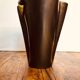 Large Vase Signed Elchinger. Black and yellow in free form. 1950s