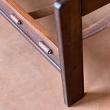 Canapéen jacaranda brésilien et cuir de Jean Gillon pour Italma 1960