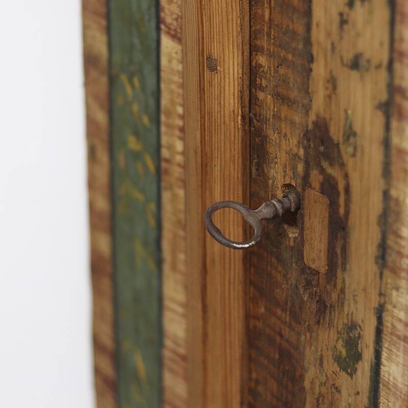 Folk art painted wedding cabinet