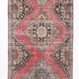 Classic Pattern Red & Green Vintage Runner Rug, 104x344Cm