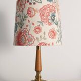 Brass Table Lamp with Teak, Asea, Sweden 1950s