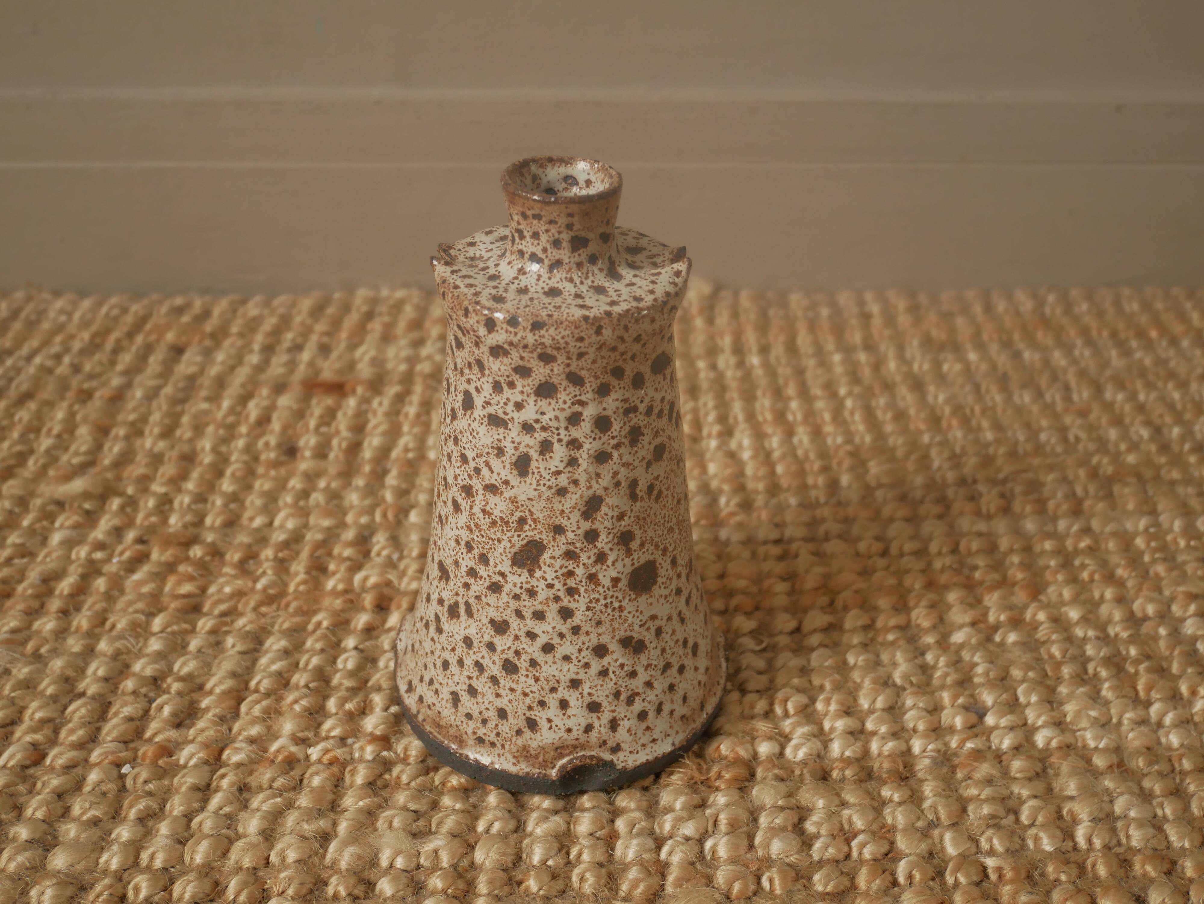 Soliflore vase ceramic pyrite sandstone minimalist design handmade Scandinavian pottery