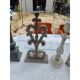 4 wooden candle holders