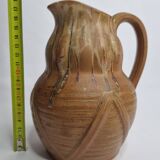 Art Deco pitcher in flamed sandstone from Denbac, Vierzon