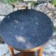 Empire style mahogany and mahogany veneer tripod pedestal table