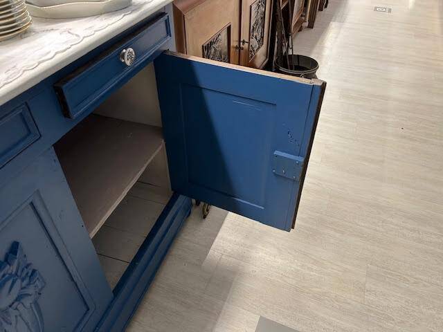 Refurbished blue buffet