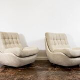 Space Age, Atlantis lounge chairs, Former Czechoslovakia, 1970s, Set of 2