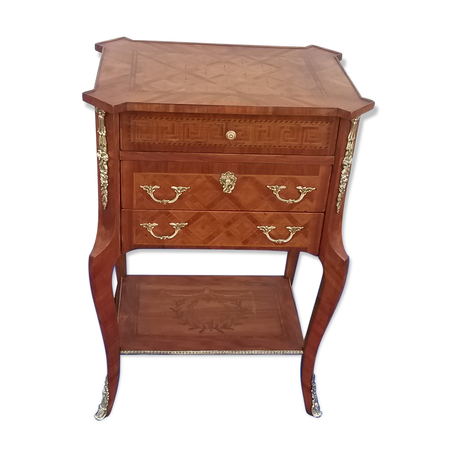 Small marquetry chest of drawers