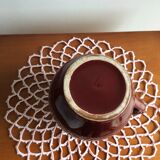 Old dark red ceramic pitcher jug