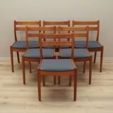 Set of six teak chairs, Danish design, 1970s, designer: Poul M. Volther