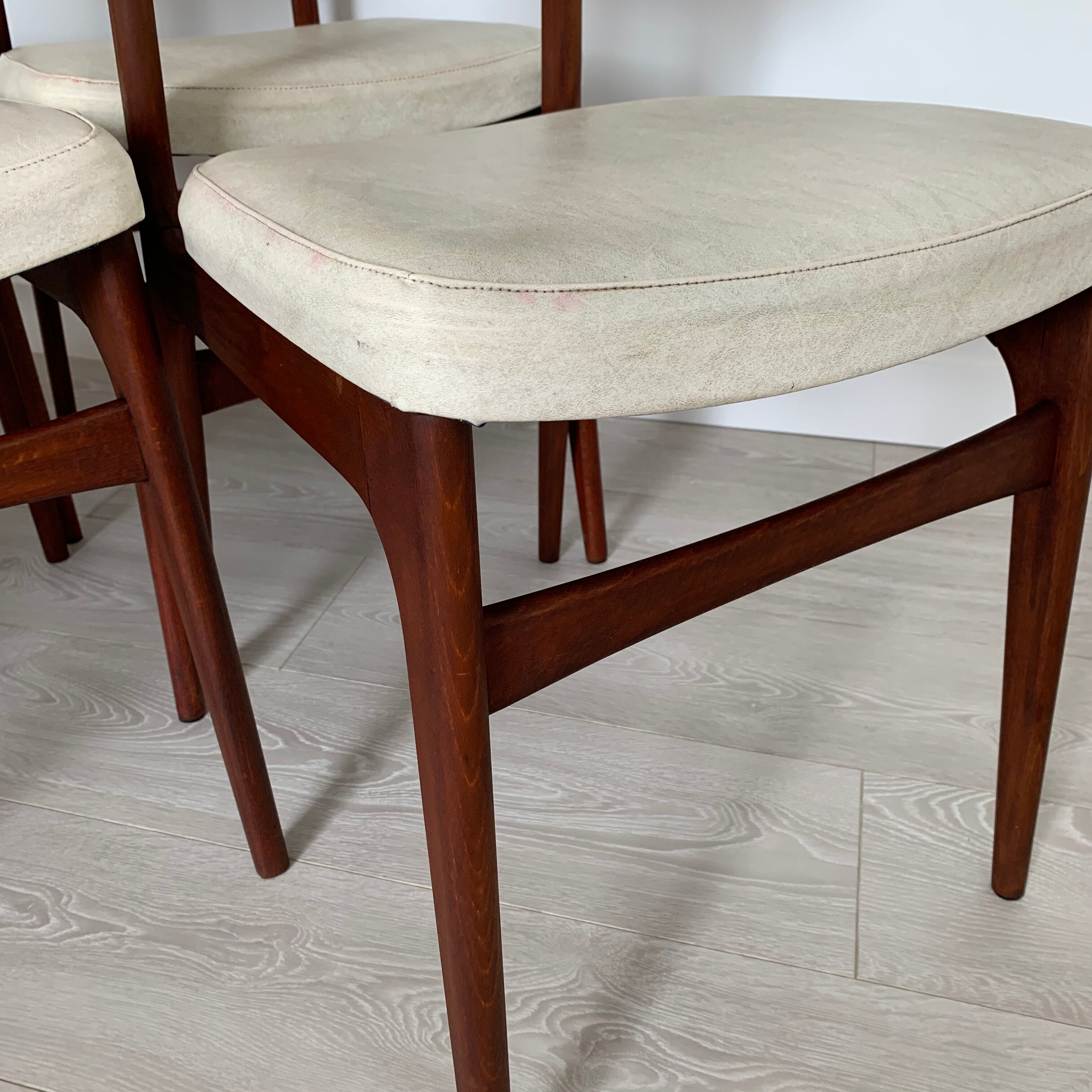 Wooden and skai chairs