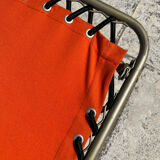 Vintage deckchair 1970 orange