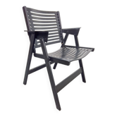 Chaise de jardin vintage noire par Niko Kralj pour Rex, années 1960.