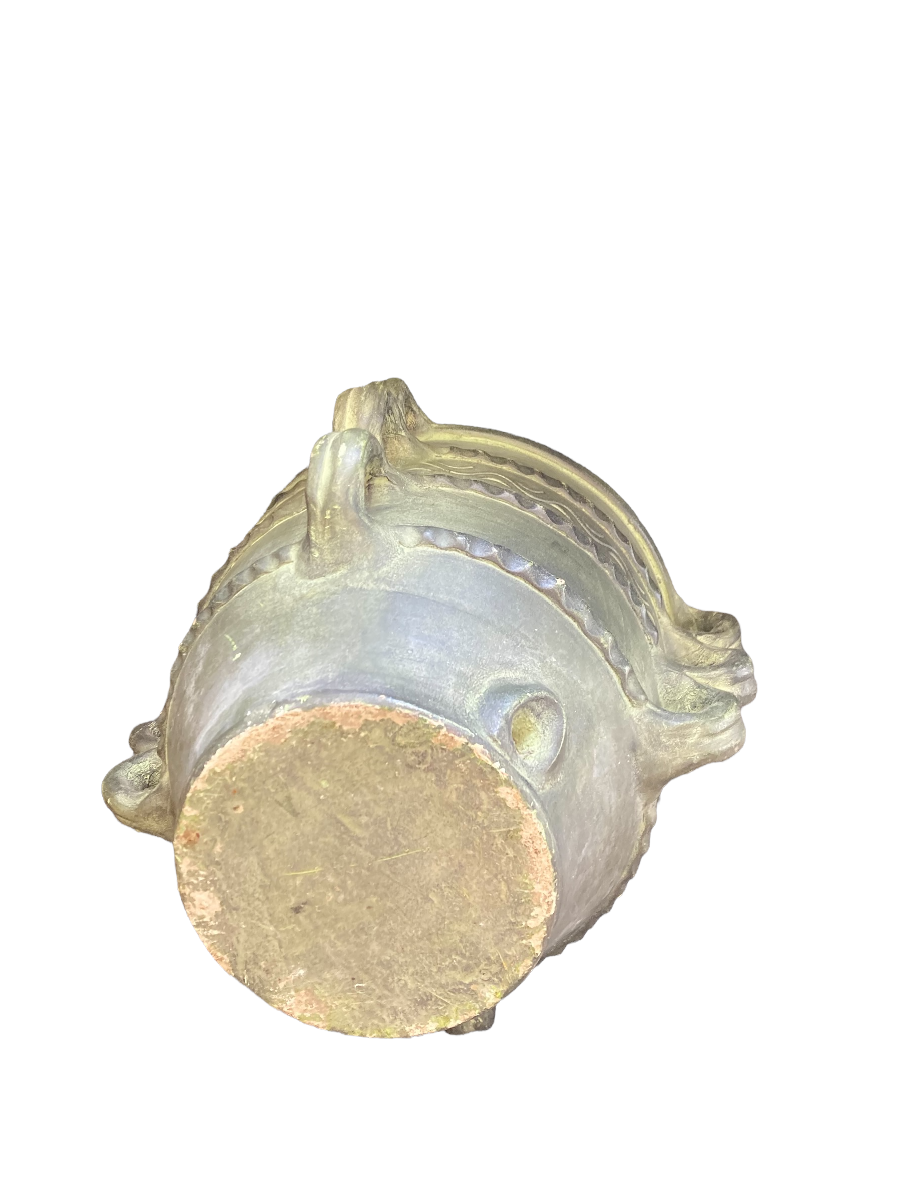 Terracotta pot cache patina bronze