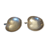 Pair of brass "apple" ashtrays, 1970s