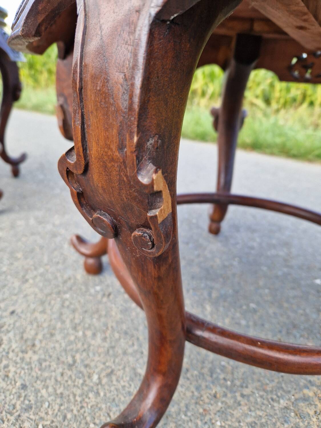 Pair of antique Chinese carved mahogany armchairs, circa 1960s