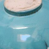 Antique French Barbotine Planter Art Nouveau Japanese Style Bird and Fan