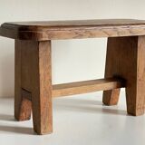 Vintage solid oak stool
