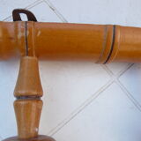 Wooden coat rack bamboo style 40s, 2 hooks