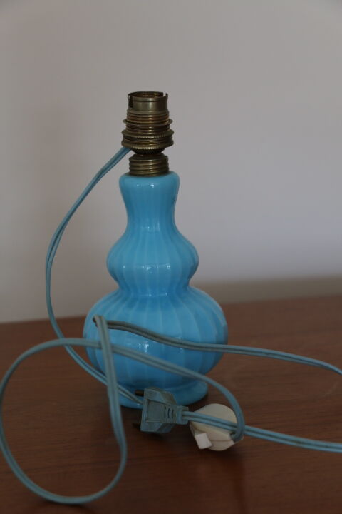 Pair of feet of lamps opaline Chattard