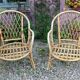 Lounge in rattan and bamboo