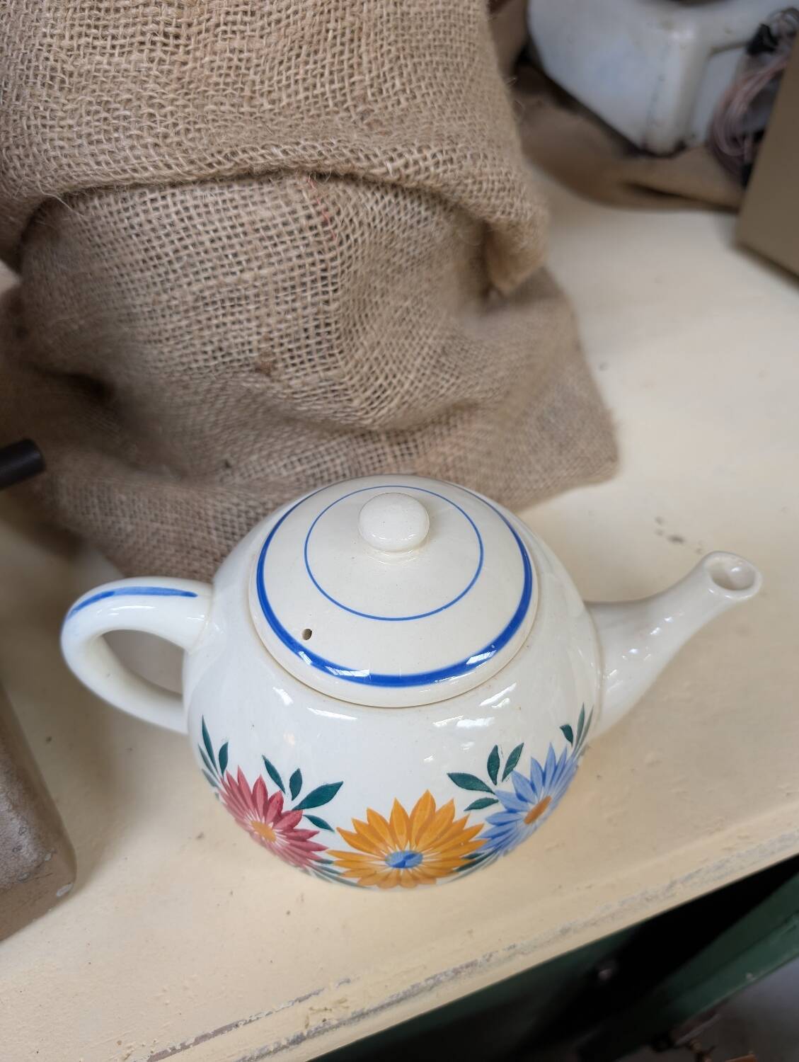Vintage earthenware teapot