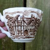 Set of 2 English porcelain cups with horse motifs