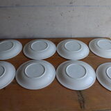 8 Assiettes anciennes en céramiques fleuries