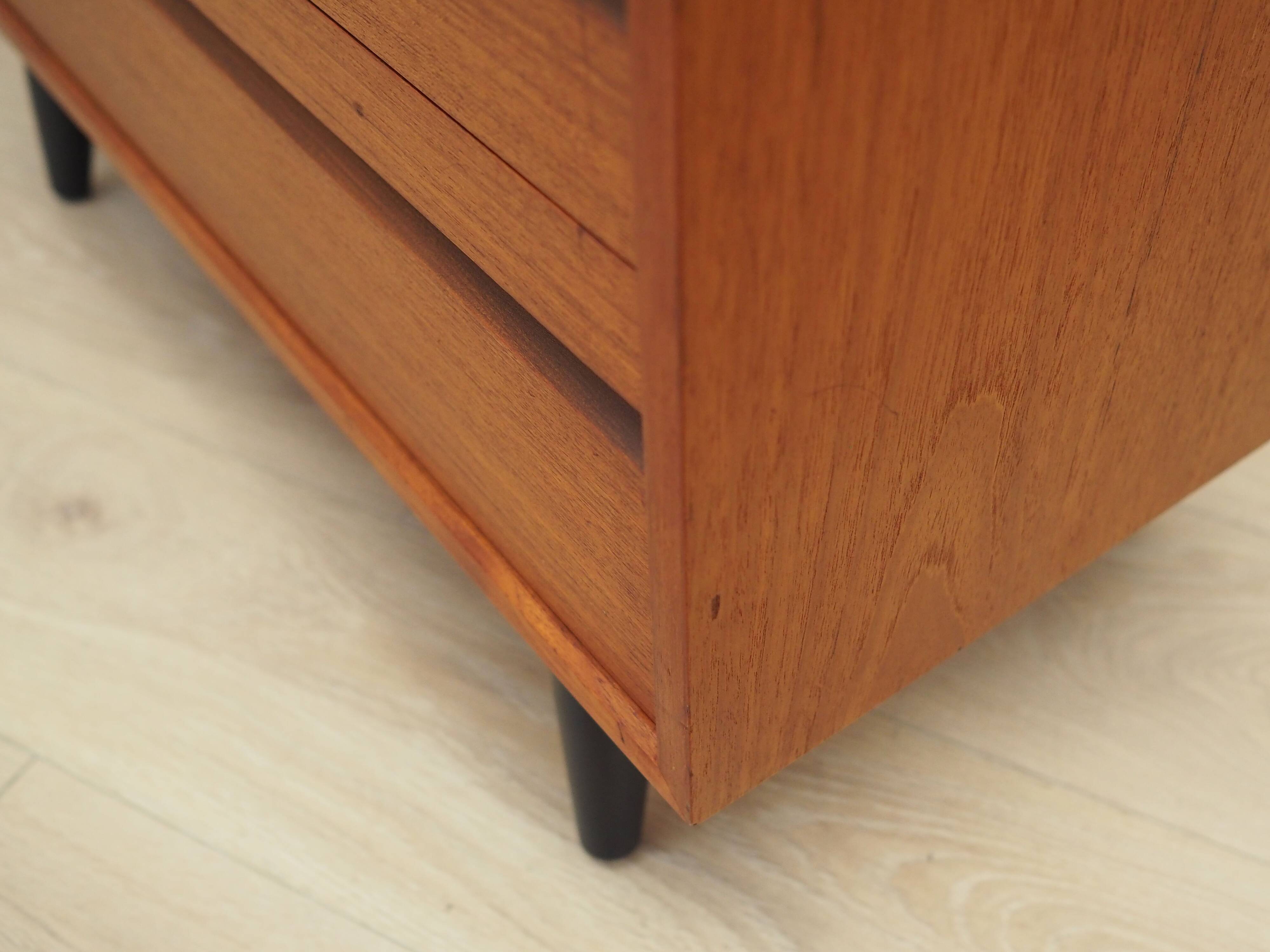 Teak chest of drawers, Danish design, 1970s, production: Denmark