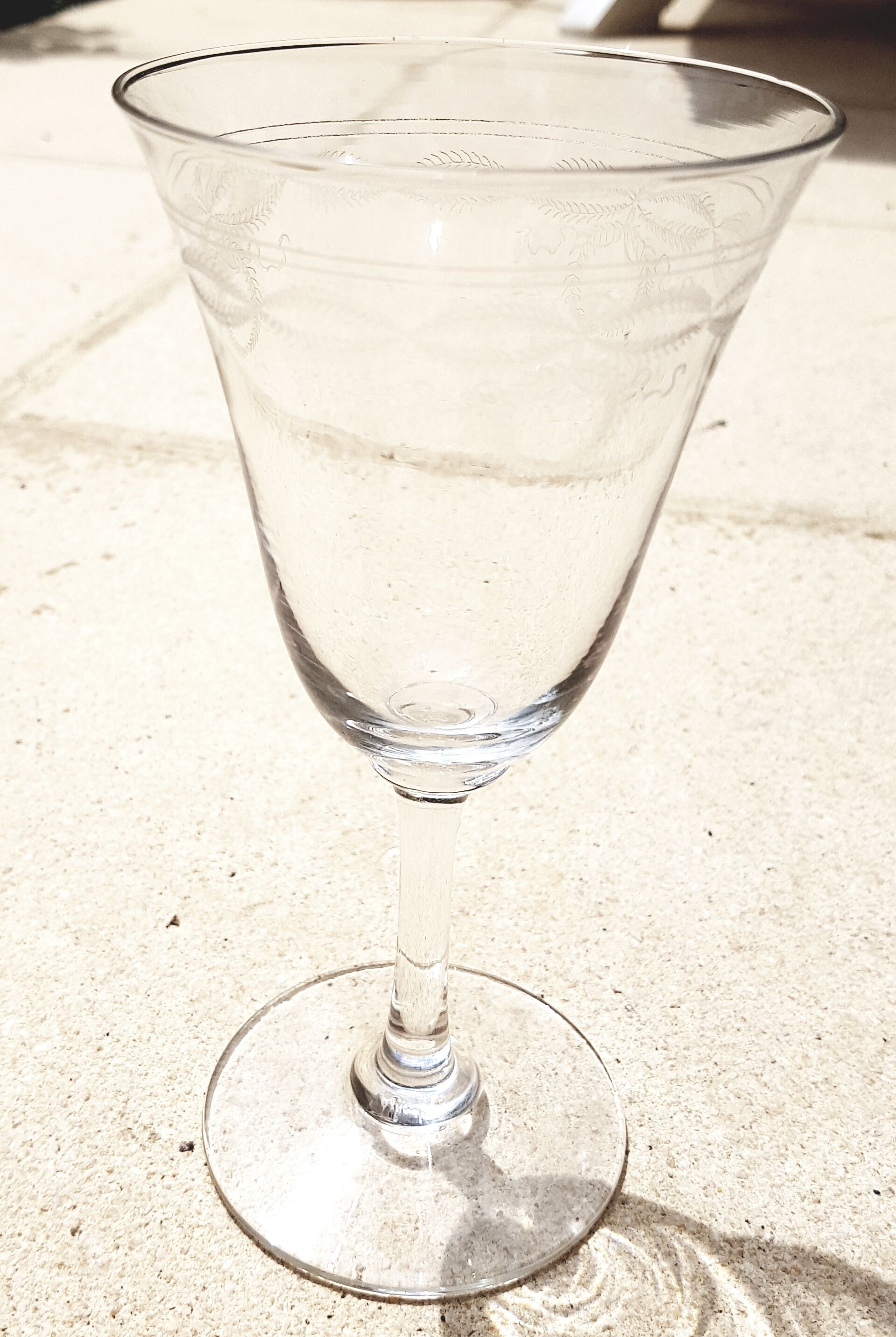 Set of 11 crystal wine glasses 1930s