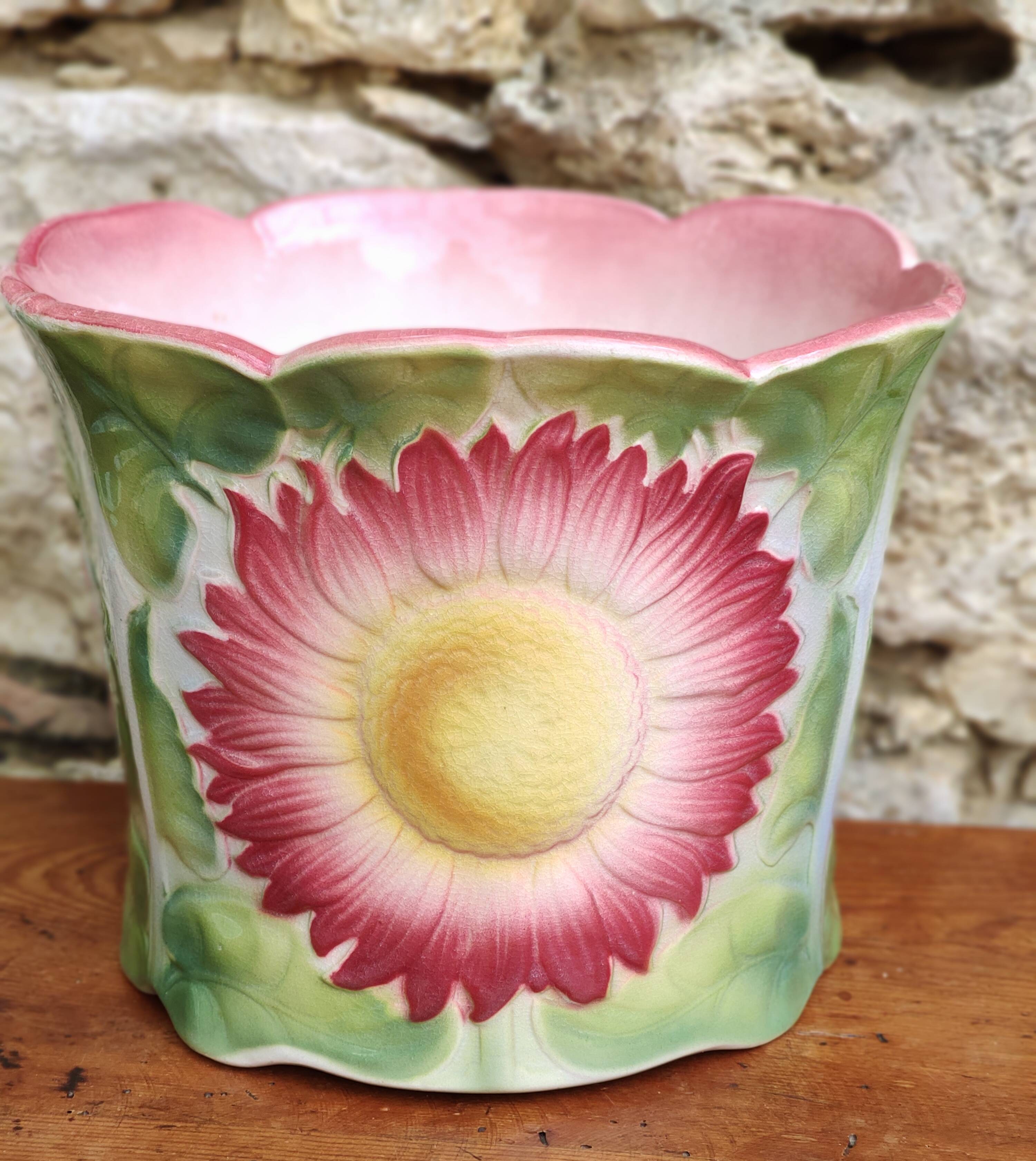 Large floral decoration planter