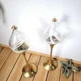 Pair oil lamps F. Andersen 70s