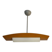 Lustre bois et verre design années 2000