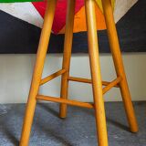 Vintage blond wooden stool