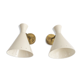 Paire d'appliques Italiennes de design 1950