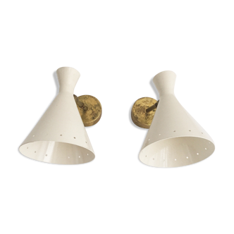 Pair of Italian design appliques 1950