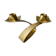 Double brass candle holder
