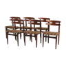Model 178 teak dining chairs by Johannes Andersen for Bramin, Set of 6