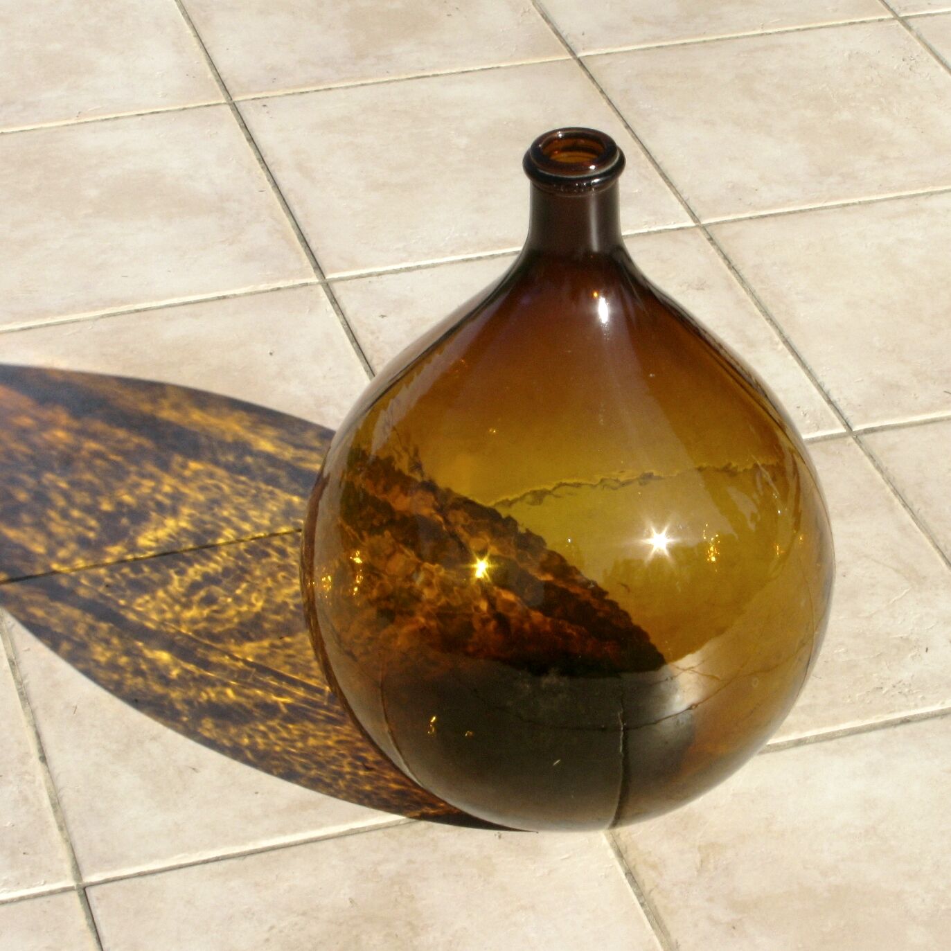 Dame Jeanne 20L amber - Old Bottle very clean glass