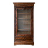 Petite armoire vitrine ancienne en acajou style Louis-Philippe