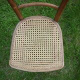 Wooden bistro style cane chair