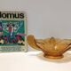 Art Deco Amber Blown Glass Bowl or Centerpiece by Brockwitz, Germany